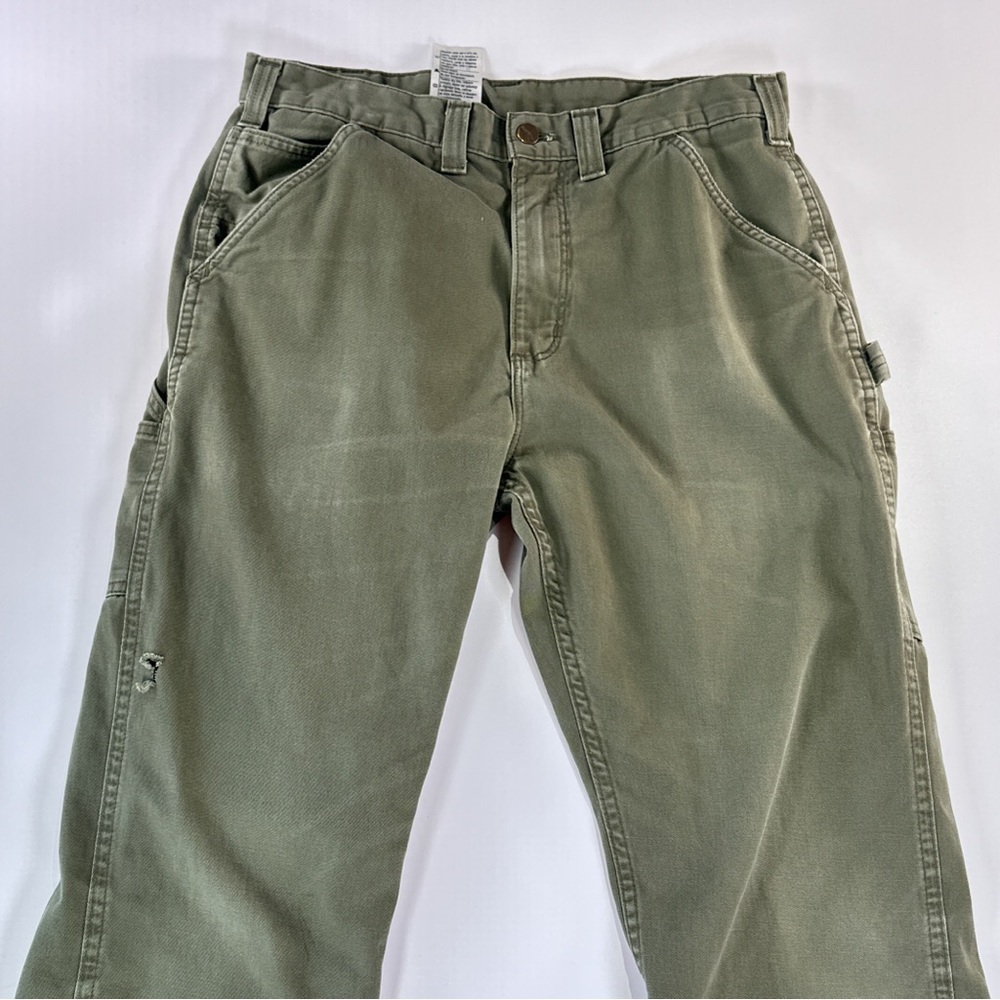 Carhartt Olive Green Relaxed Fit Pants - Picture 3 of 14